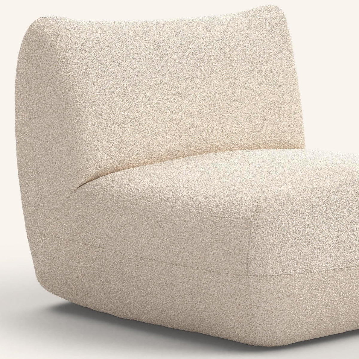 Arnau Loungestol - Beige Bouclé