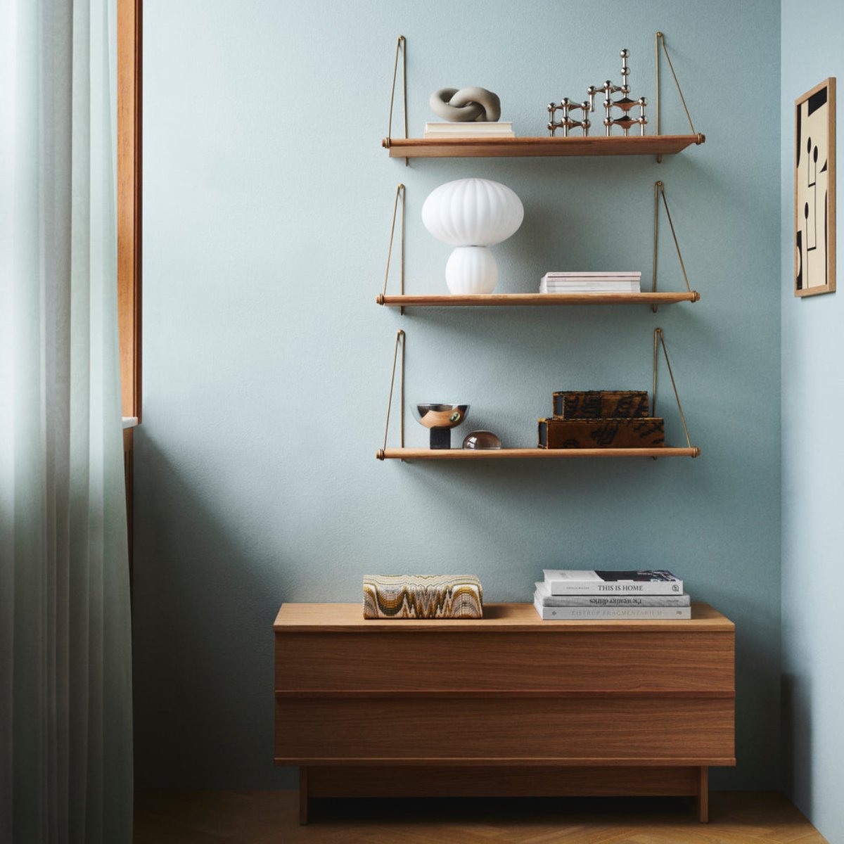 Loop Shelf - Oak & Brass