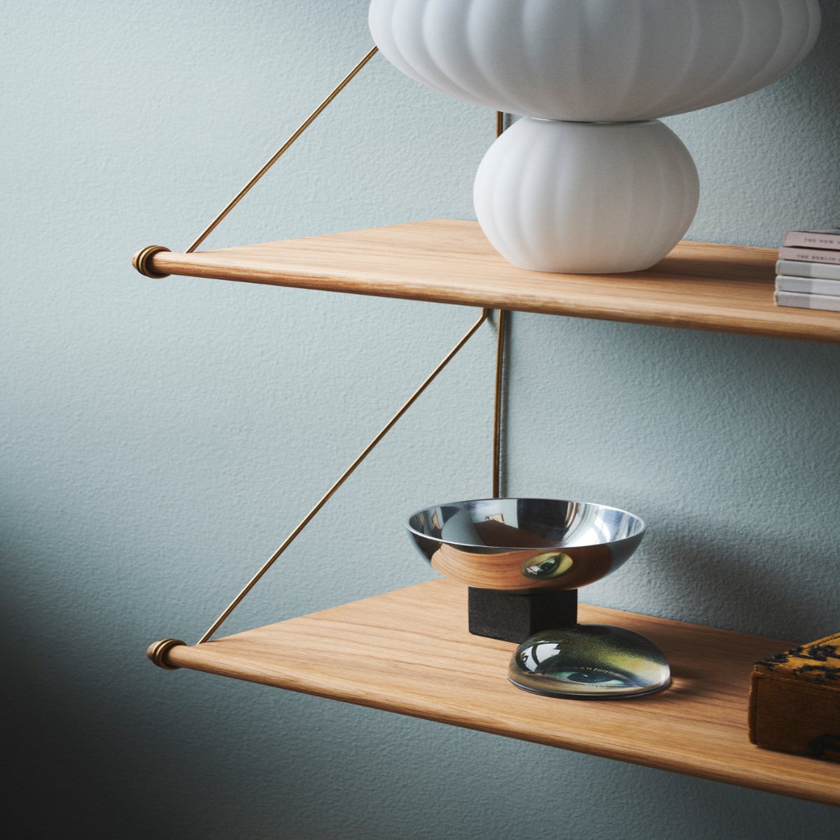 Loop Shelf - Oak & Black Steel