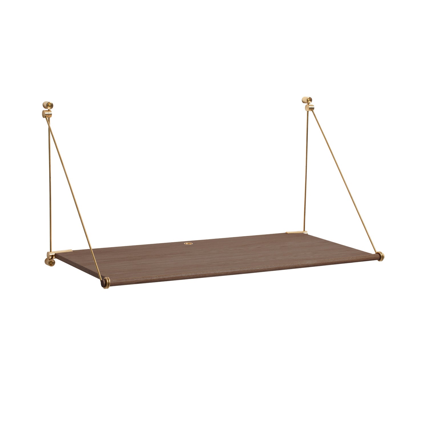 Loop Desk - Smoked Oak & Brass