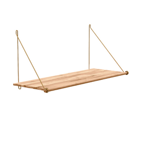 Loop Shelf - Oak & Brass