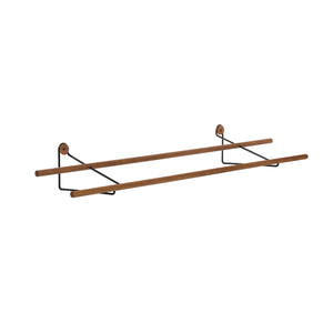 Shoe Rack - Oak & Black Steel