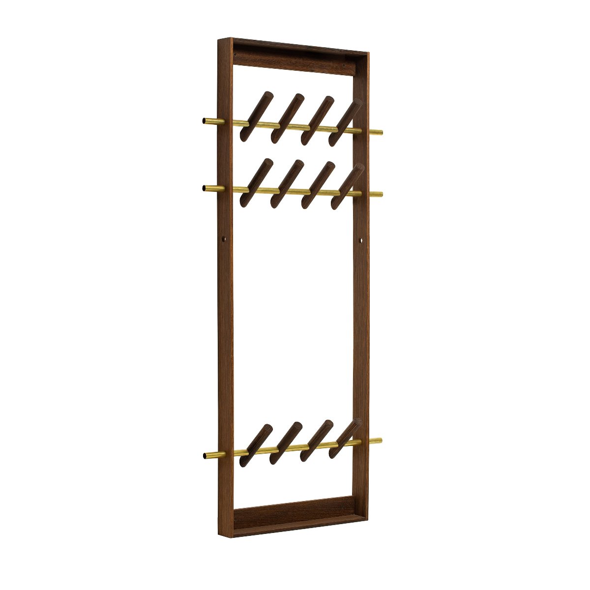 Coat Frame - Smoked Oak & Brass