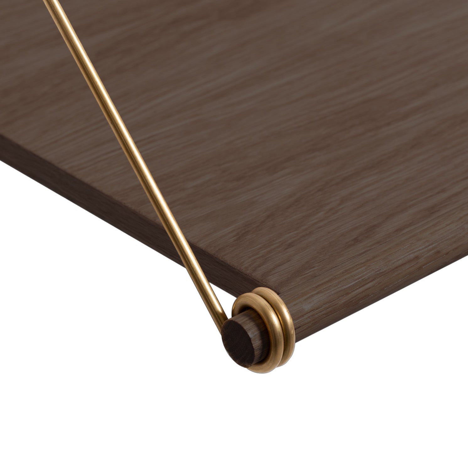 Loop Desk - Smoked Oak & Brass