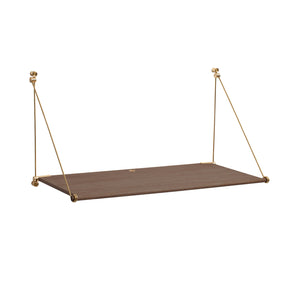 Loop Desk - Smoked Oak & Brass