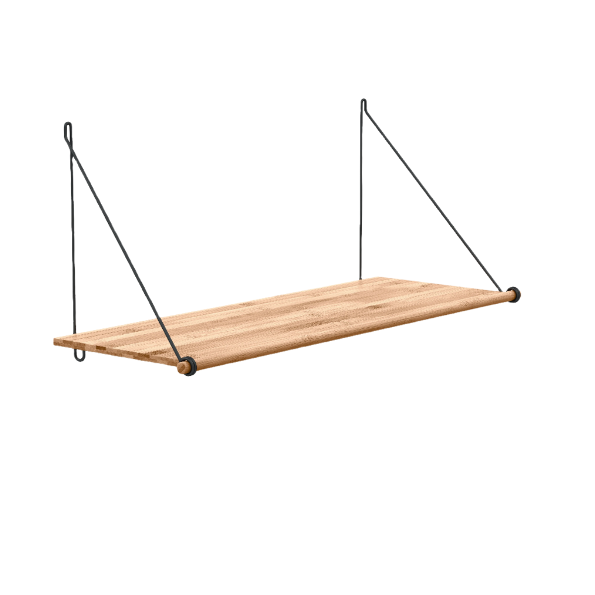 Loop Shelf - Oak & Black Steel