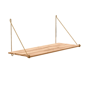 Loop Shelf - Bamboo & Brass