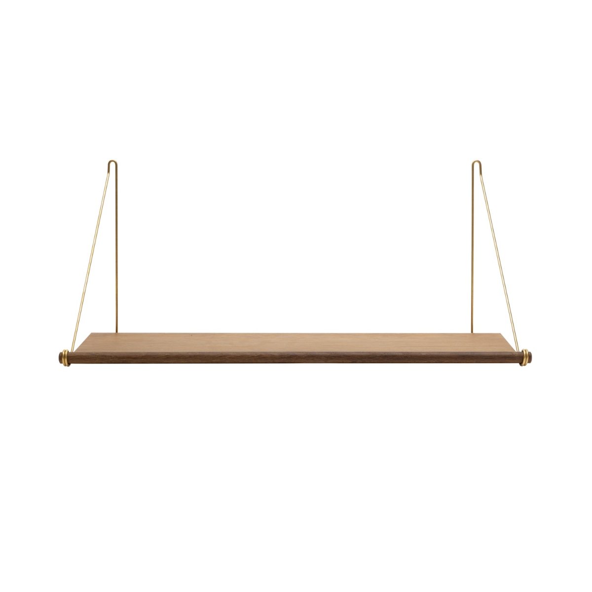 Loop Shelf - Smoked Oak & Brass